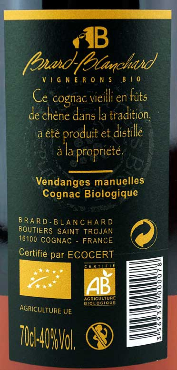 Brard Blanchard,  Cognac Vieille Réserve, 40%, 0,7l 