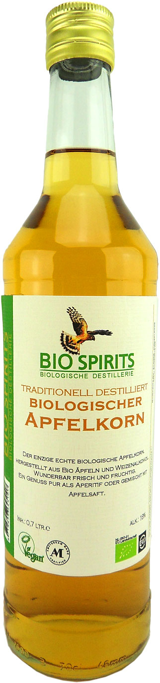 BioSpirits,  Premium Biologischer Apfelkorn, 18%, 0,7l 