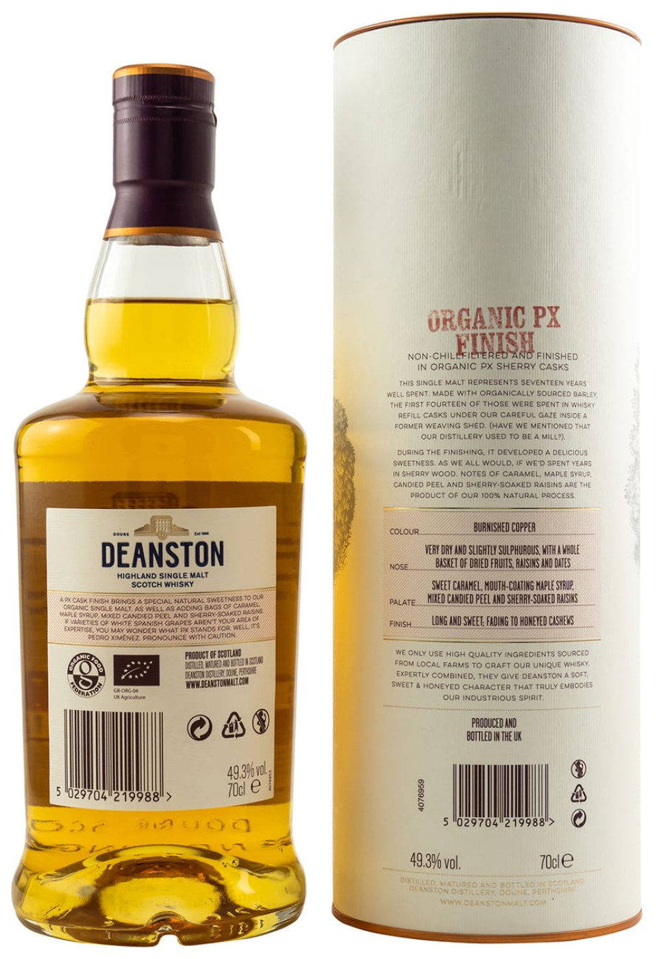  Deanston 2002 - 17 years old - Organic PX Cask, 0,7l, 49,3% 2002