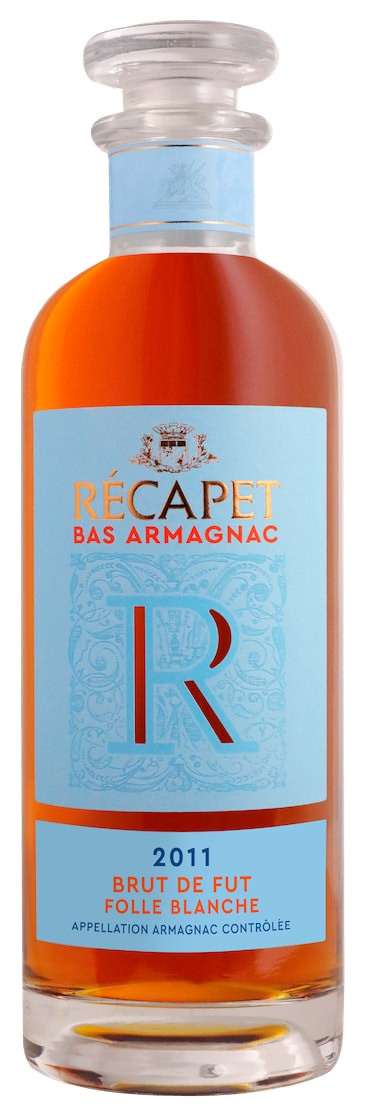 Armagnac Récapet Brut de Fut Folle Blanche Cask Strength 13 Jahre alt 0,5l, 48%, Jg.