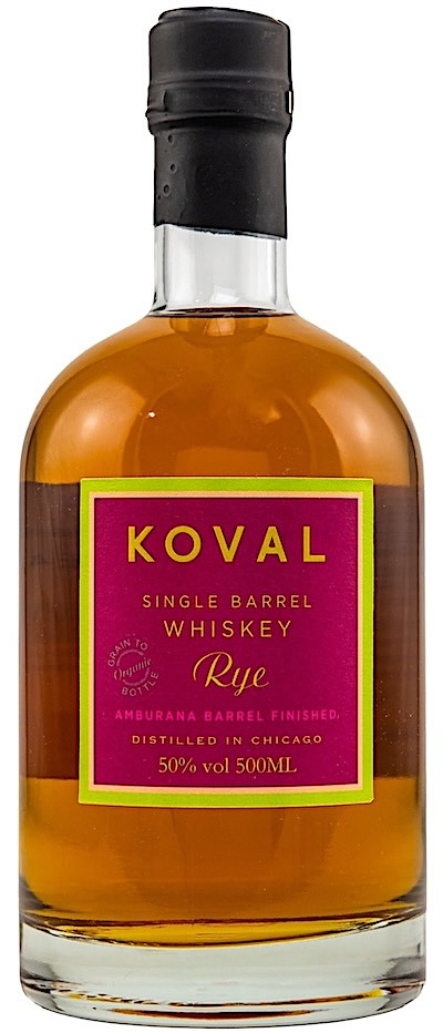 Koval Rye Amburana Barrel Finish Bio-Whiskey, 50%, 0,5l