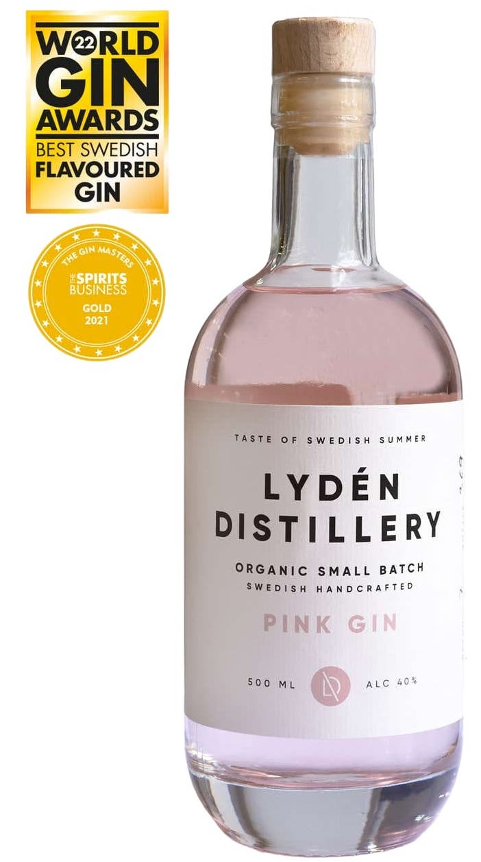 Lydén Distillery,  Lyden Pink Gin, 40%, 0,5l 