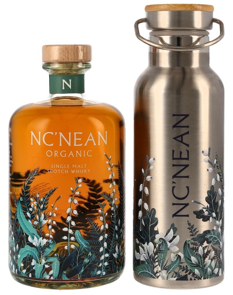 Nc'nean Organic Single Malt Whisky - Hot Toddy Set Geschenkbox mit Thermobecher 2025 Version, 0,7l, 46%