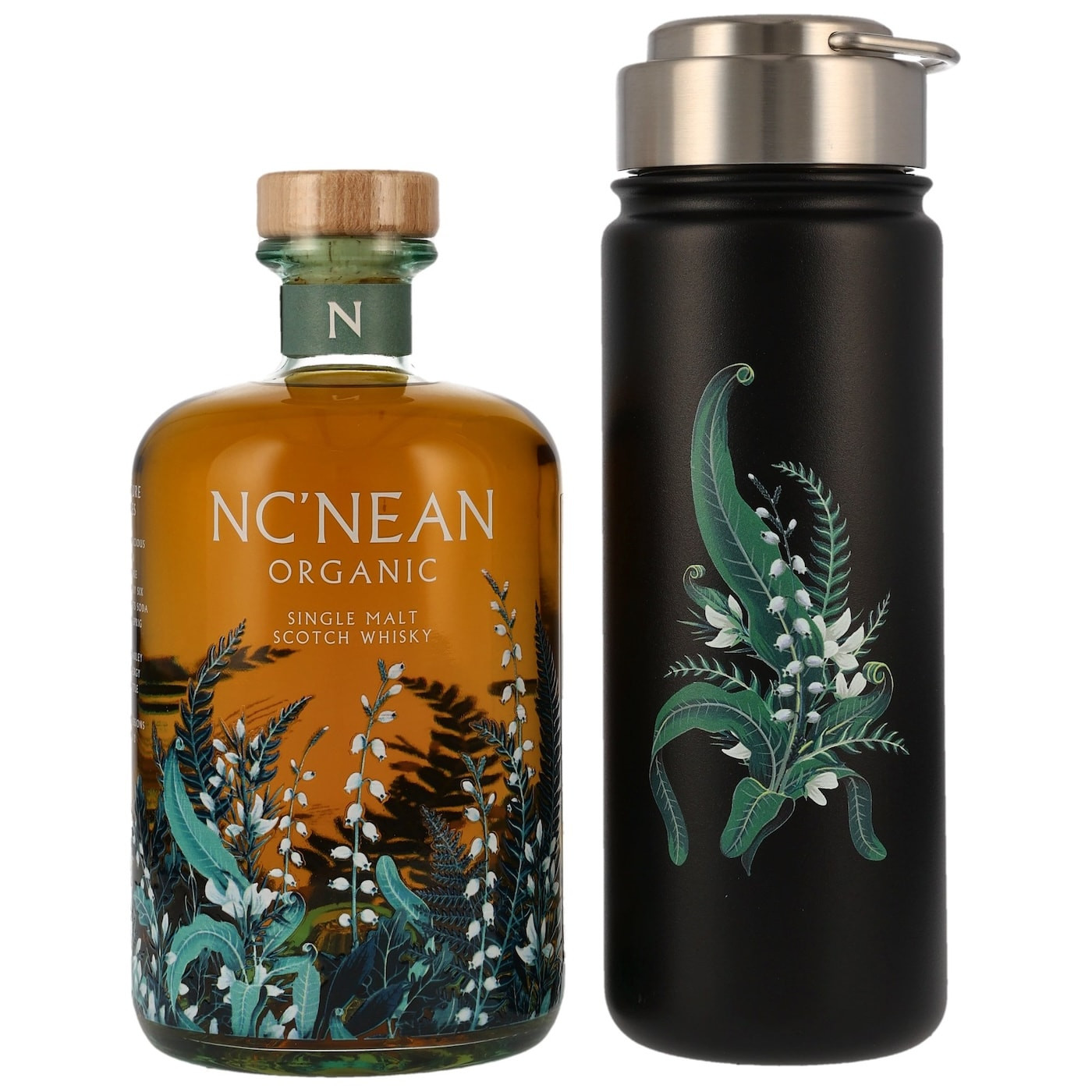 Nc'nean Organic Single Malt Whisky - Hot Toddy Set Geschenkbox mit Thermobecher, 0,7l, 46%