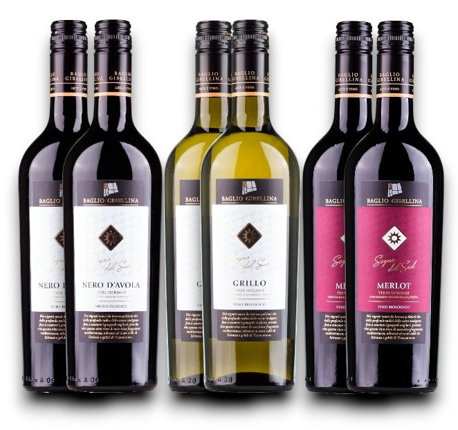 Probierpaket Baglio Gibellina Sizilien Bio Weine aus Sizilien ( 6 x 0,75l )