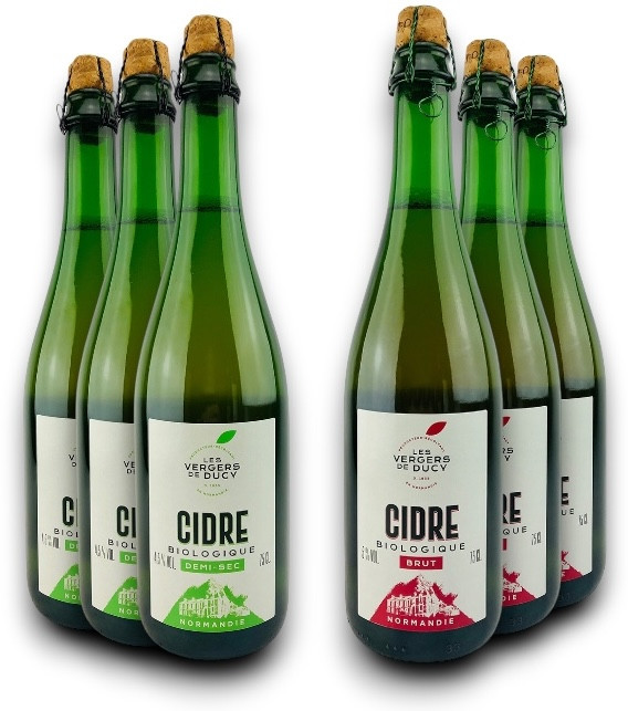 Probierpaket Bio-Cidre von der Domaine de La Flaguerie Version 2 (6 x 0,75l)