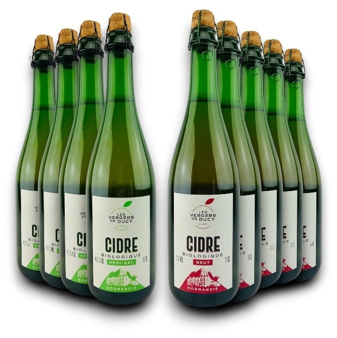 Probierpaket Bio-Cidre von der Domaine de La Flaguerie Version 2 (9 x 0,75l)