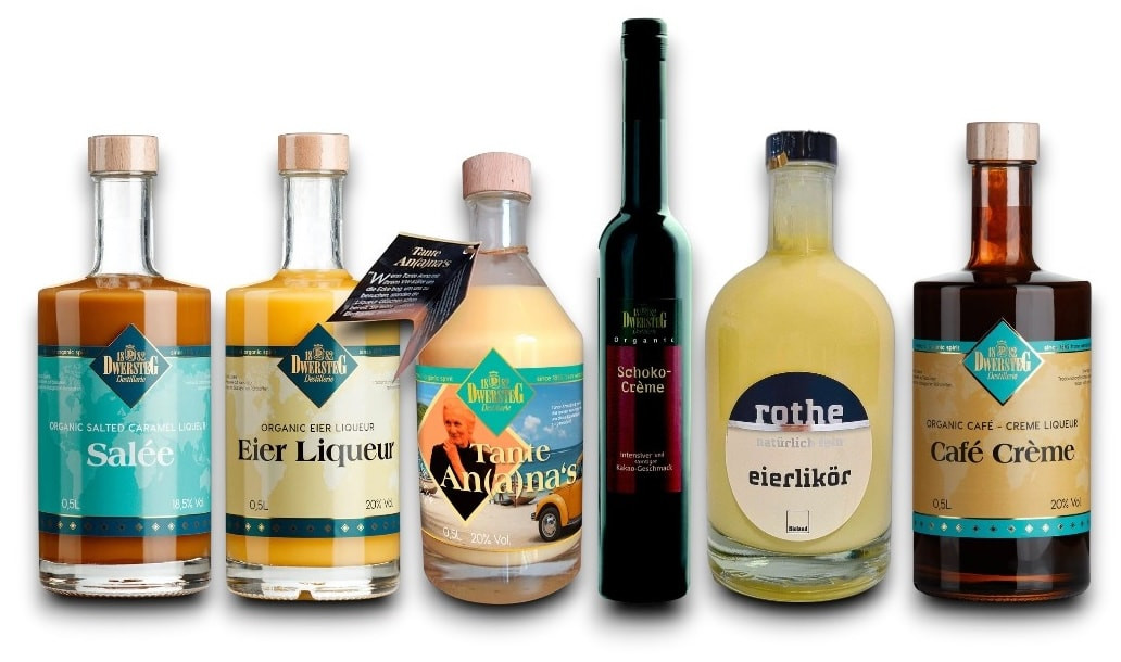 Probierpaket Feine Bio-Eierlikör Varianten 6er (6 x 0,5l, 18,5%/20%/18%)