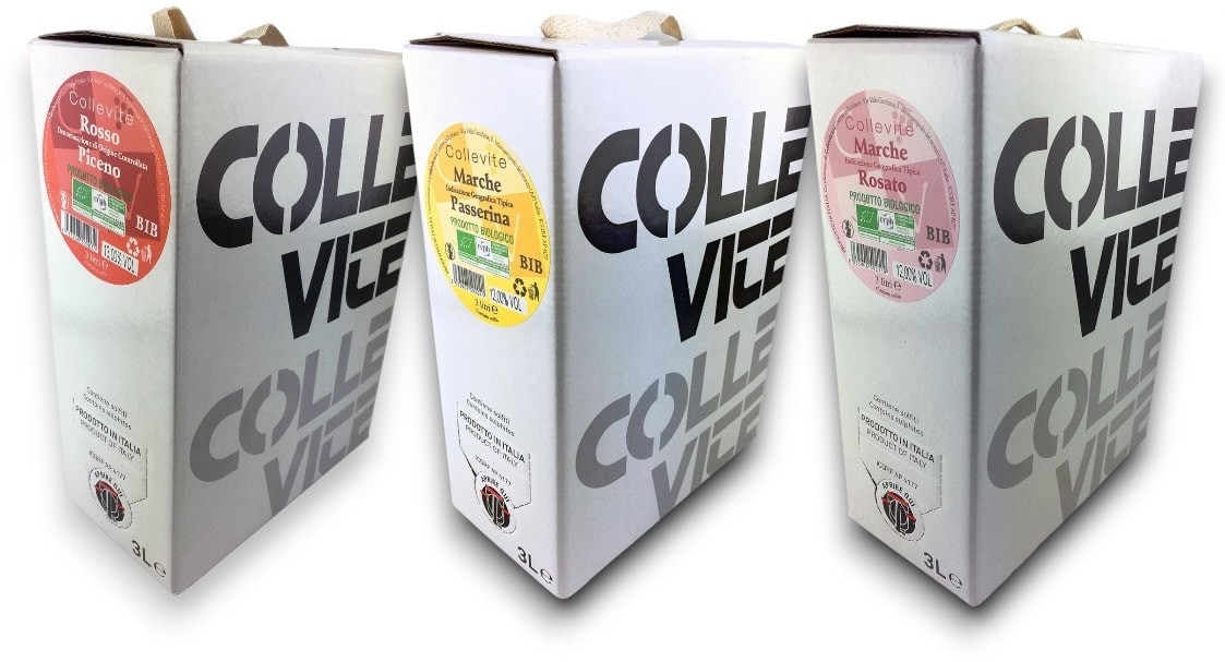 Probierpaket Italien/Marken BioWeine im BiB rot/weiß/rosé 3 x 3 Liter