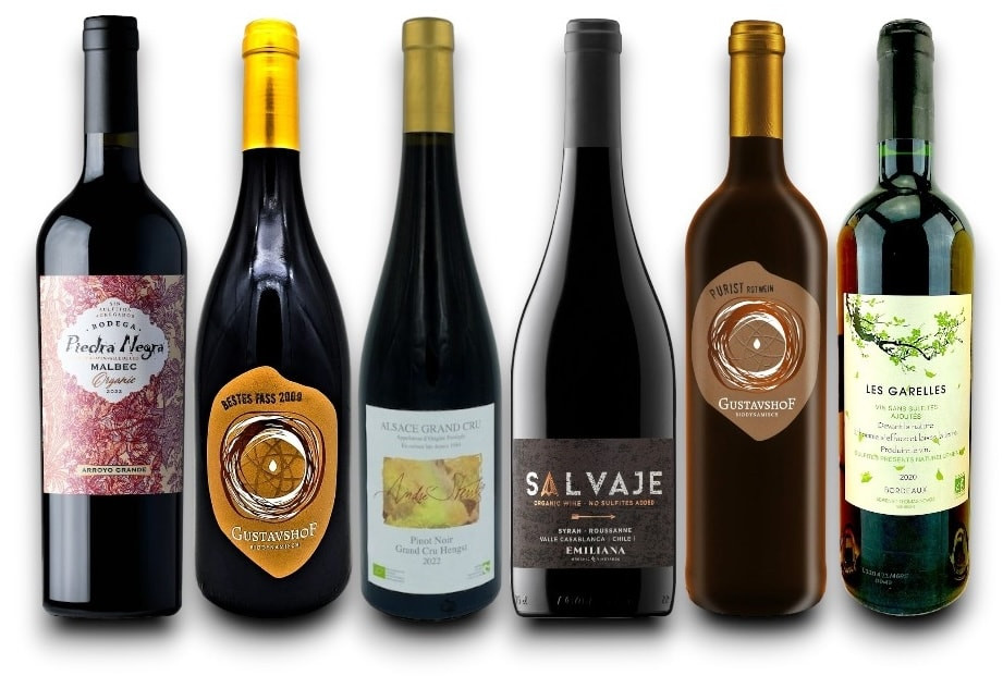 Probierpaket schwefelfreie Premium Bio-Rotweine (6 Flaschen)