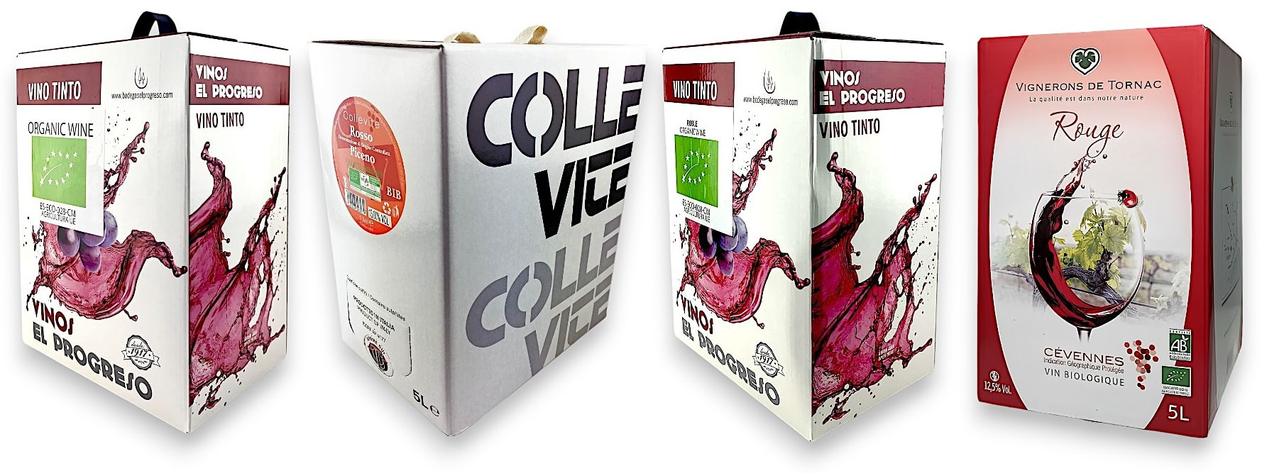 Probierpaket Topseller Bio-Rotweine in der Zapfbox (Bib) (4 x 5 Liter)